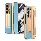 For Samsung Galaxy Z Fold5 5G Integrated Full Coverage Phone Case with Hinge(Gold+Blue) - 1