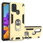 For Samsung Galaxy A21s 2 in 1 Armour Series PC + TPU Protective Case with Ring Holder(Gold) - 1