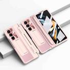 For Samsung Galaxy Z Fold5 5G Integrated Full Coverage Pen Slot Folding Phone Case with Stylus(Pink) - 1