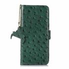 For Asus Zenfone 10 / Zenfone 9 Ostrich Pattern Genuine Leather RFID Phone Case(Green) - 2
