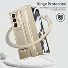 For Samsung Galaxy Z Fold5 5G Integrated Folding Hinge Phone Case with Stylus(Champagne Gold) - 2