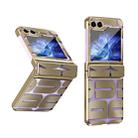 For Samsung Galaxy Z Flip5 5G Electroplating Folding Phone Case with Hinge(Champagne Gold) - 1