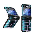 For Samsung Galaxy Z Flip5 5G Electroplating Folding Phone Case with Hinge(Black) - 1