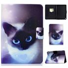 For Amazon Fire Max 11 2023 Colored Drawing Smart Leather Tablet Case(Blue-eyed Cat) - 1