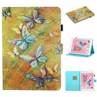 For iPad Pro 11 (2020) Colored Drawing Stitching Horizontal Flip Leather Tablet Case, with Holder & Card Slots & Sleep / Wake-up Function(Butterfly) - 1