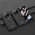 For Huawei Mate X3 GKK Privacy Ultra-thin PC Full Coverage Phone Case with Ring Holder(Black) - 1