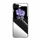 For Samsung Galaxy Z Flip5 Stainless Steel Shockproof Phone Case(Bright Black) - 1