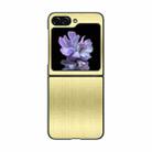 For Samsung Galaxy Z Flip5 Stainless Steel Shockproof Phone Case(Gold) - 1