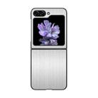 For Samsung Galaxy Z Flip5 Stainless Steel Shockproof Phone Case(Silver) - 1