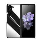 For Samsung Galaxy Z Fold5 Stainless Steel Shockproof Phone Case(Bright Black) - 1