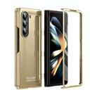 For Samsung Galaxy Z Fold5 5G Integrated AG Matte Folding Phone Case with Pen Slot(Champagne Gold) - 1