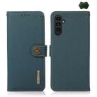 For Samsung Galaxy S23 FE KHAZNEH Custer Genuine Leather RFID Phone Case(Green) - 1