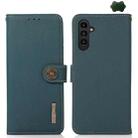 For Samsung Galaxy A25 5G Global KHAZNEH Custer Genuine Leather RFID Phone Case(Green) - 1
