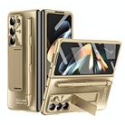 For Samsung Galaxy Z Fold5 5G Integrated AG Matte Folding Phone Case with Pen Slot(Champagne Gold) - 1