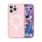 For iPhone 16 Pro Max Terminator Style Glitter Powder MagSafe Magnetic Phone Case(Pink) - 1