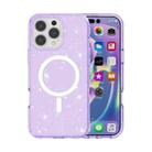 For iPhone 16 Pro Max Terminator Style Glitter Powder MagSafe Magnetic Phone Case(Purple) - 1