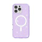 For iPhone 16 Pro Max Terminator Style Glitter Powder MagSafe Magnetic Phone Case(Purple) - 3