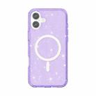 For iPhone 16 Terminator Style Glitter Powder MagSafe Magnetic Phone Case(Purple) - 3