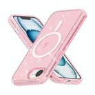 For iPhone 16e Terminator Style Glitter Powder MagSafe Magnetic Phone Case(Pink) - 3