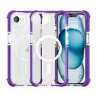 For iPhone 16e Acrylic Magsafe Magnetic Shockproof Phone Case(Purple) - 1