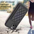 For iPhone 14 Plus BF25 Square Plaid Card Bag Holder Phone Case(Black) - 6