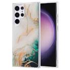 For Samsung Galaxy S23 Ultra 5G Coloured Glaze Marble Phone Case(Grey Green) - 1