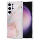 For Samsung Galaxy S23 Ultra 5G Coloured Glaze Marble Phone Case(White Gold) - 1