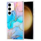 For Samsung Galaxy S23 5G Coloured Glaze Marble Phone Case(Purple Blue) - 1