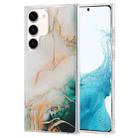 For Samsung Galaxy S22+ 5G Coloured Glaze Marble Phone Case(Grey Green) - 1