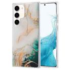 For Samsung Galaxy S22 5G Coloured Glaze Marble Phone Case(Grey Green) - 1