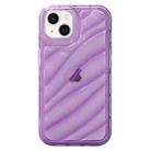 For iPhone 14 Plus Waves TPU Phone Case(Purple) - 1