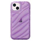 For iPhone 14 Waves TPU Phone Case(Purple) - 1