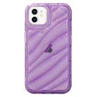 For iPhone 11 Waves TPU Phone Case(Purple) - 1