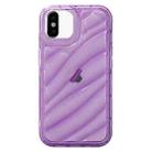 For iPhone XS Max Waves TPU Phone Case(Purple) - 1