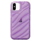 For iPhone X / XS Waves TPU Phone Case(Purple) - 1