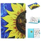 For Samsung Galaxy Tab A 8.0 (2019) T290 Colored Drawing Stitching Horizontal Flip Leather Case, with Holder & Card Slots(Sunflower) - 1