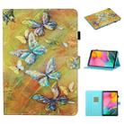 For Samsung Galaxy Tab A 10.1 (2019) T510 Colored Drawing Stitching Horizontal Flip Leather Case, with Holder & Card Slots(Butterfly) - 1