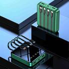 12000mAh Mirror Mini LED Digital Display Power Bank with Cable(Green) - 1