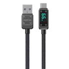 WK WDC-06a 6A USB to USB-C/Type-C Digital Display Data Cable, Length: 1m(Black) - 1