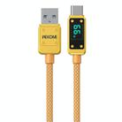 WK WDC-06a 6A USB to USB-C/Type-C Digital Display Data Cable, Length: 1m(Yellow) - 1