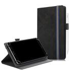 For 7-8 inch Marble Cloth Texture Horizontal Flip Universal Tablet PC Leather Case with Pen Slot & Holder(Black) - 1