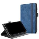 For 7-8 inch Marble Cloth Texture Horizontal Flip Universal Tablet PC Leather Case with Pen Slot & Holder(Dark Blue) - 1