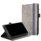 For 7-8 inch Marble Cloth Texture Horizontal Flip Universal Tablet PC Leather Case with Pen Slot & Holder(Grey) - 1