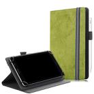 For 7-8 inch Marble Cloth Texture Horizontal Flip Universal Tablet PC Leather Case with Pen Slot & Holder(Green) - 1