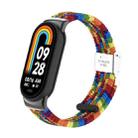 For Xiaomi Mi Band 8 / 8 NFC Metal Head + Nylon Braided Steel Buckle Watch Band(Colorful) - 1