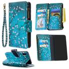 For Samsung Galaxy A10 Colored Drawing Pattern Zipper Horizontal Flip Leather Case with Holder & Card Slots & Wallet(Plum Blossom) - 1