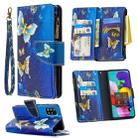 For Samsung Galaxy A51 Colored Drawing Pattern Zipper Horizontal Flip Leather Case with Holder & Card Slots & Wallet(Gold Butterfly) - 1