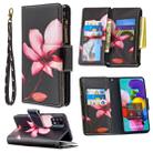 For Samsung Galaxy A51 Colored Drawing Pattern Zipper Horizontal Flip Leather Case with Holder & Card Slots & Wallet(Lotus) - 1