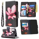 For Samsung Galaxy A70e Colored Drawing Pattern Zipper Horizontal Flip Leather Case with Holder & Card Slots & Wallet(Lotus) - 1