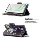 For Samsung Galaxy Note 10 Plus Colored Drawing Pattern Zipper Horizontal Flip Leather Case with Holder & Card Slots & Wallet(Big Butterfly) - 4